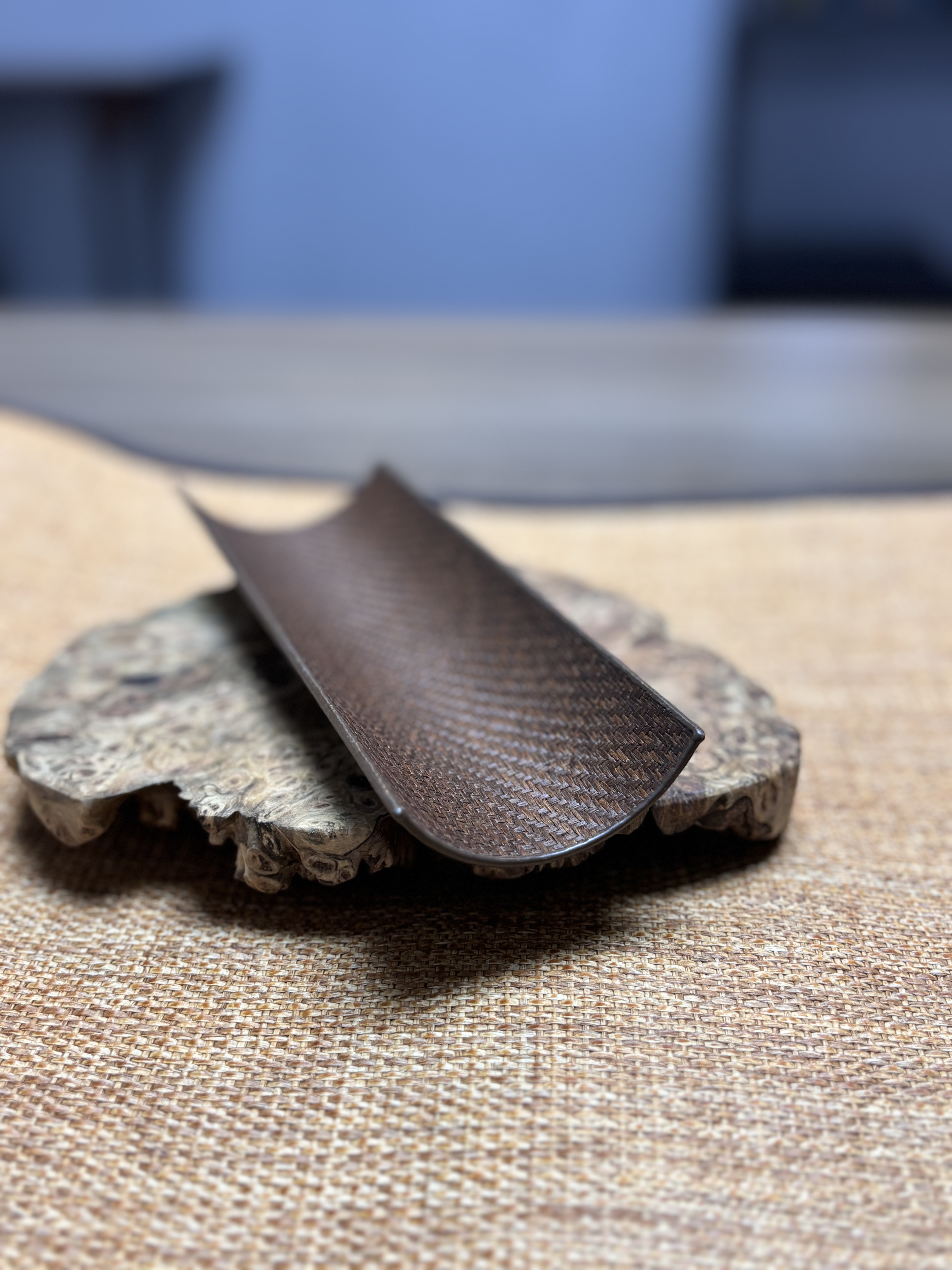 【云小屋】非遗手工艺藤编长形茶则  侘寂风  茶周边