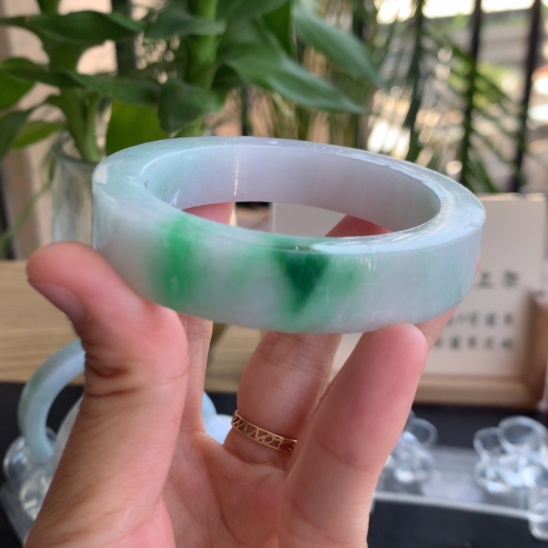 定制翡翠手镯未镶嵌53-54