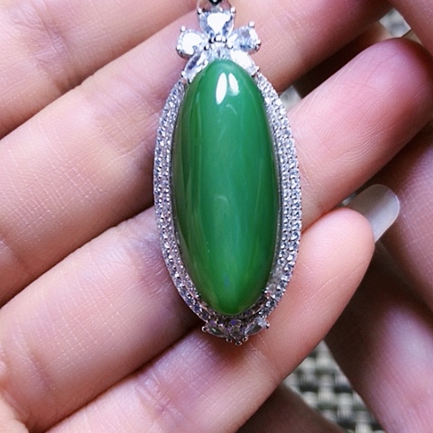 和田玉银S925镶嵌戒指