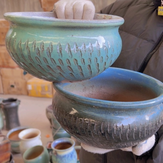 紫砂花盆高12口22————-