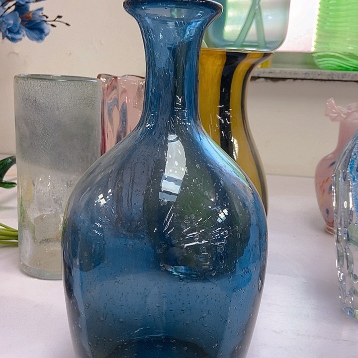 琉璃琉璃花瓶高30口3