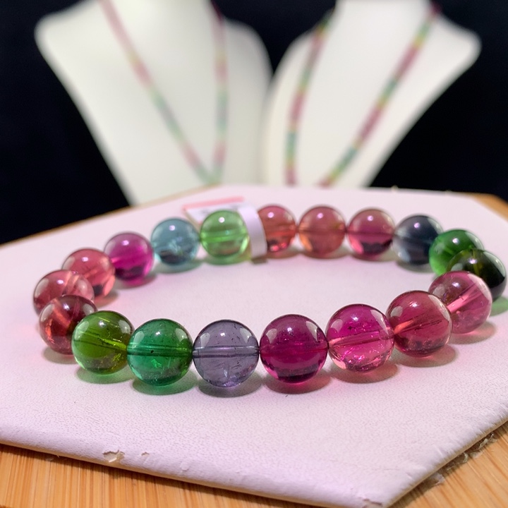 双色碧玺手链未镶嵌