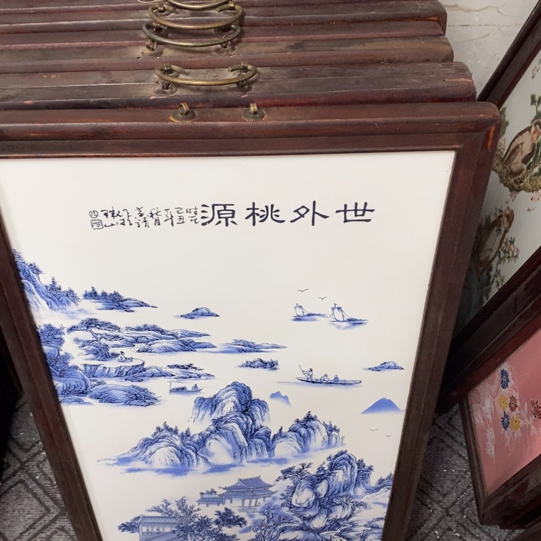 瓷片景德镇瓷板画柴窑烧制86*46