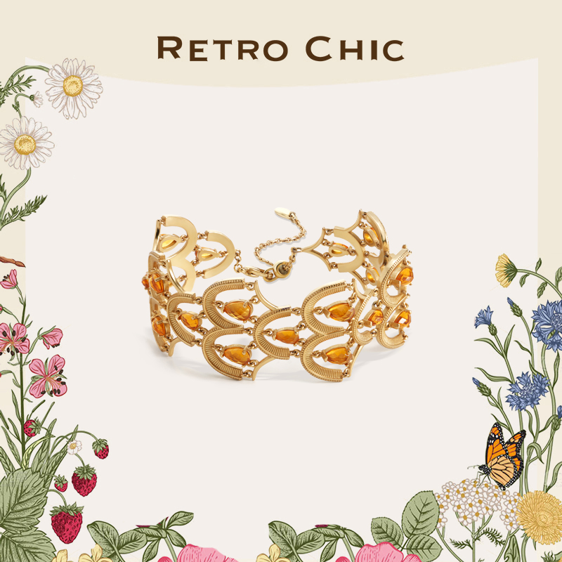 铜合金手链 RC RETRO CHIC 意大利复古时尚首饰 太阳花手链