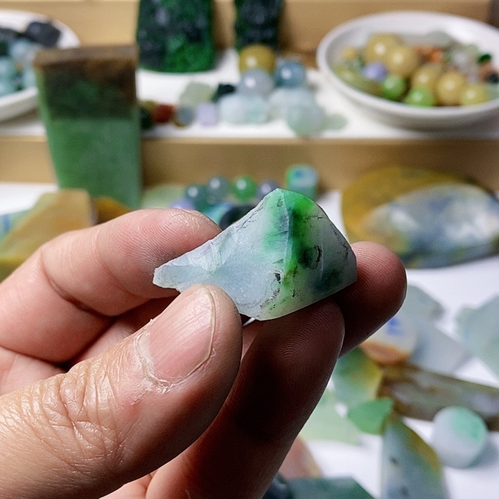 翡翠散珠天然翡翠A货