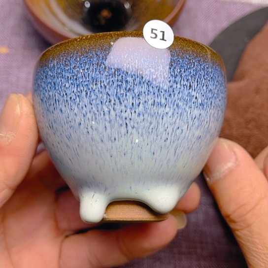 茶盏龙窑柴烧鸡蛋杯7.3口径