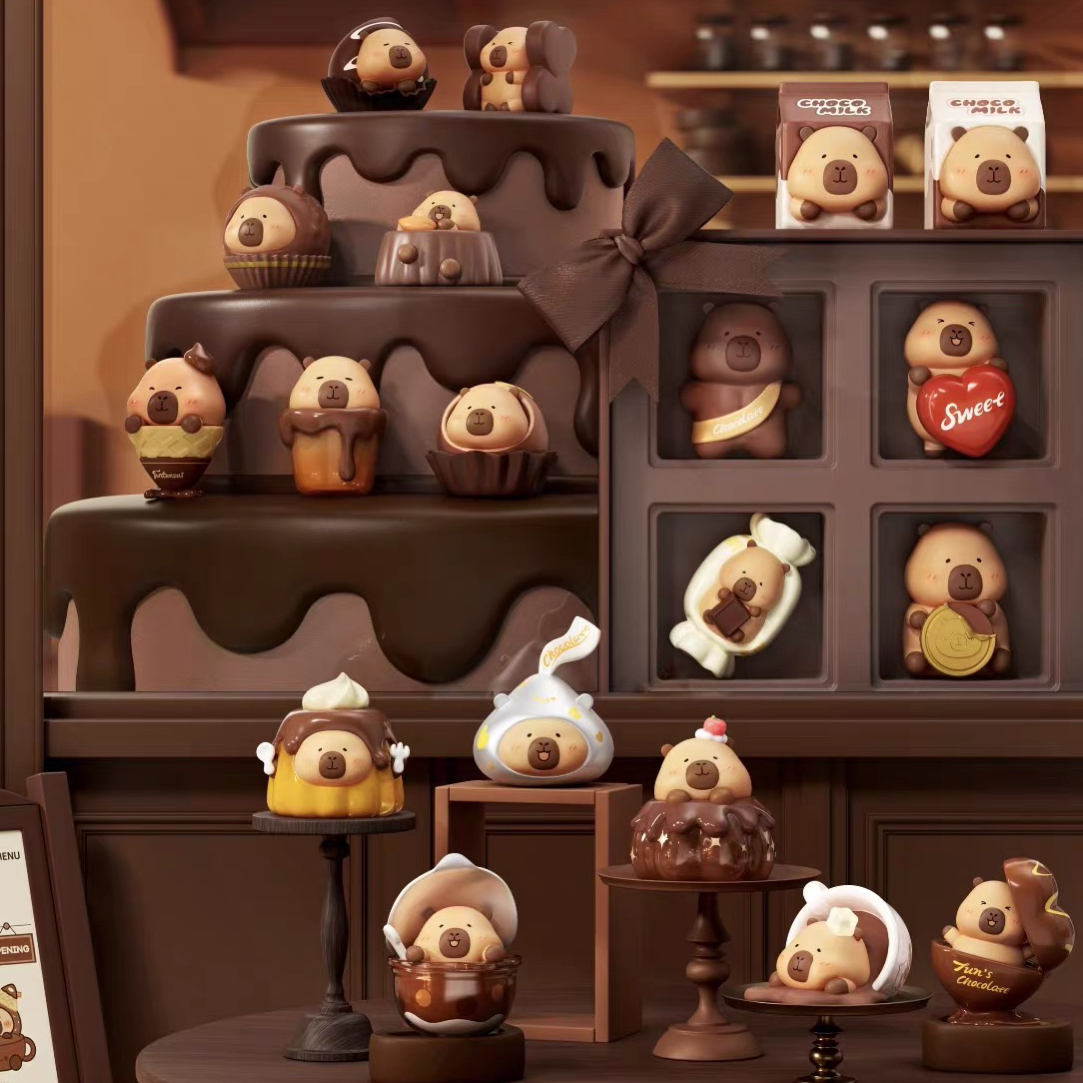 【拆袋】豚豚崽巧克力系列萌粒盲盒可爱卡皮巴拉玩具礼物手办摆件