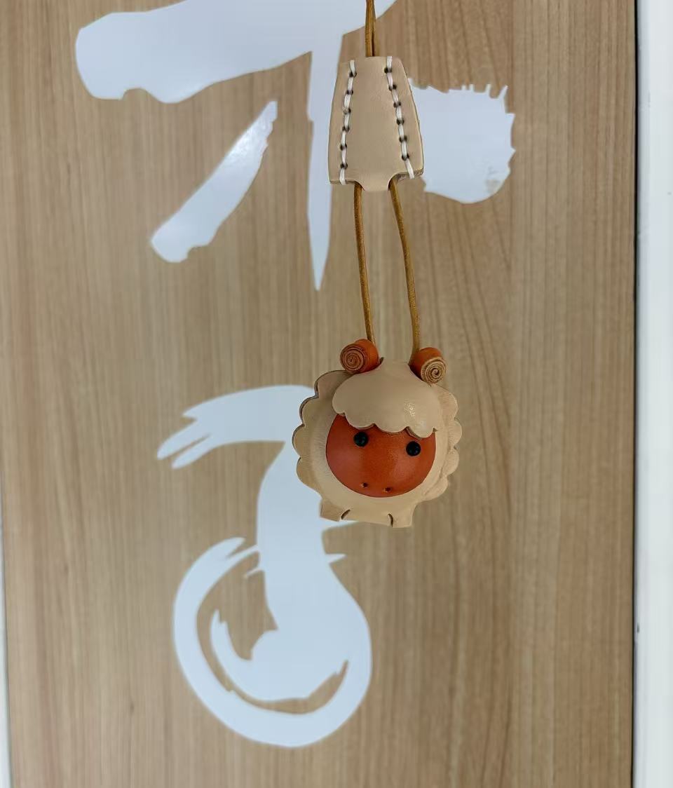 手工皮具真皮喜气洋洋小挂件皮具直播间粉丝专享福利款小众有格调