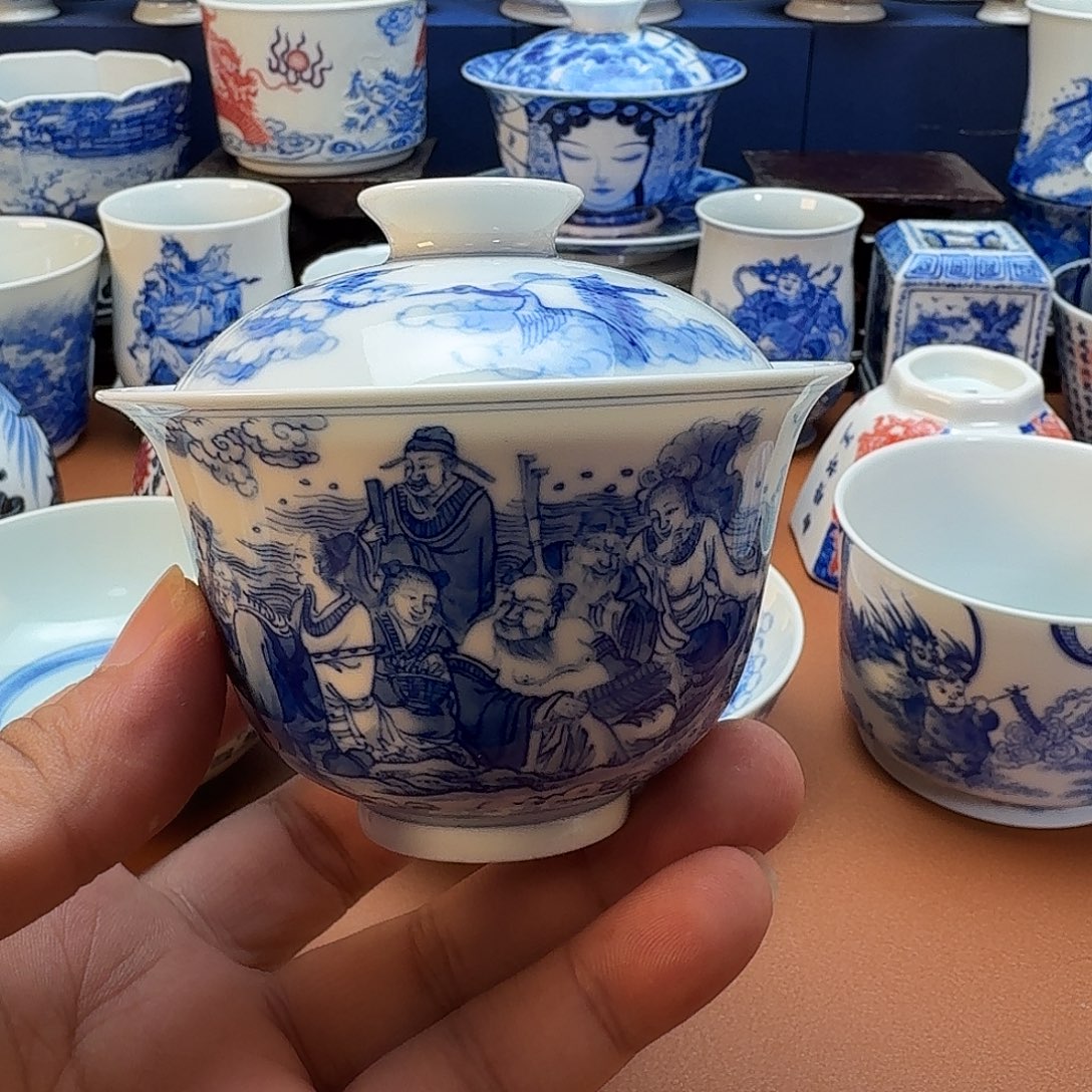 纺***哥杯子景德镇全手工手绘陶瓷