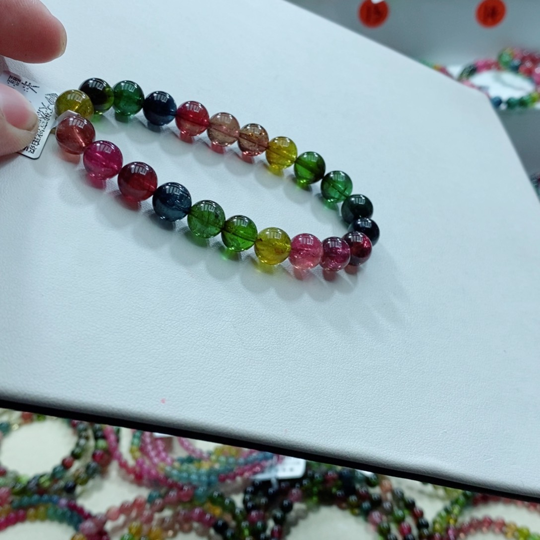 碧玺手链未镶嵌橘***柚碧玺