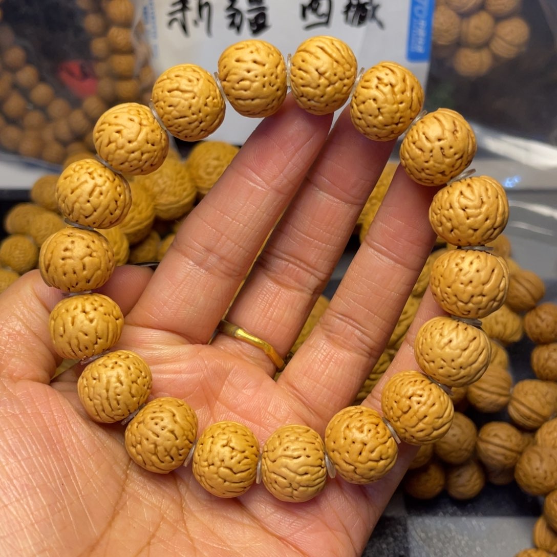 手串桃核万**意15.5金丹手串