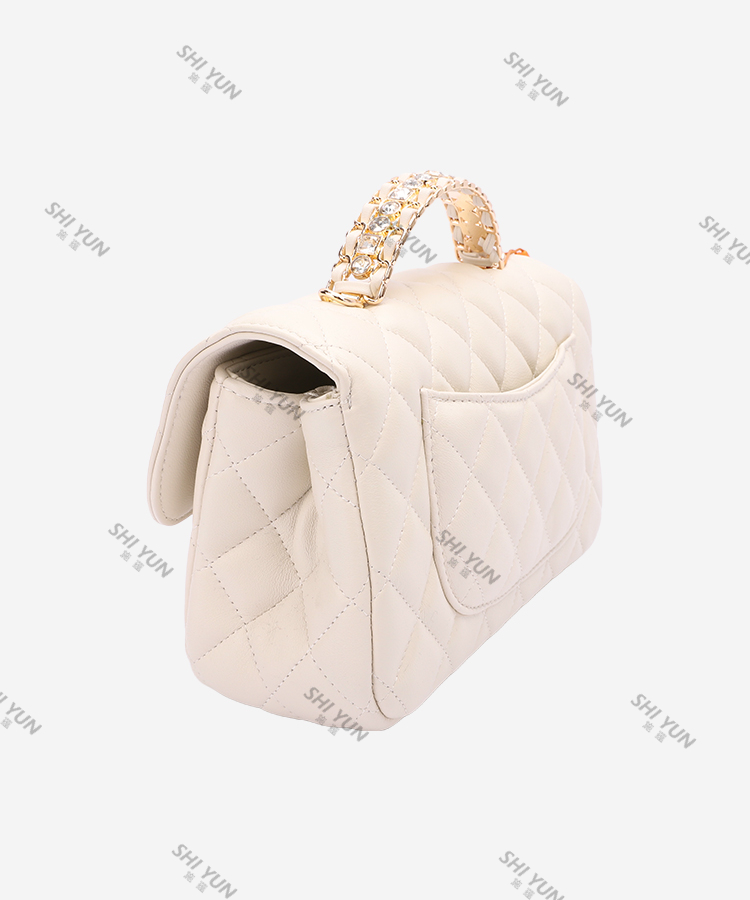 SHIYUN/施蕴白色秋冬手提斜挎女包33092