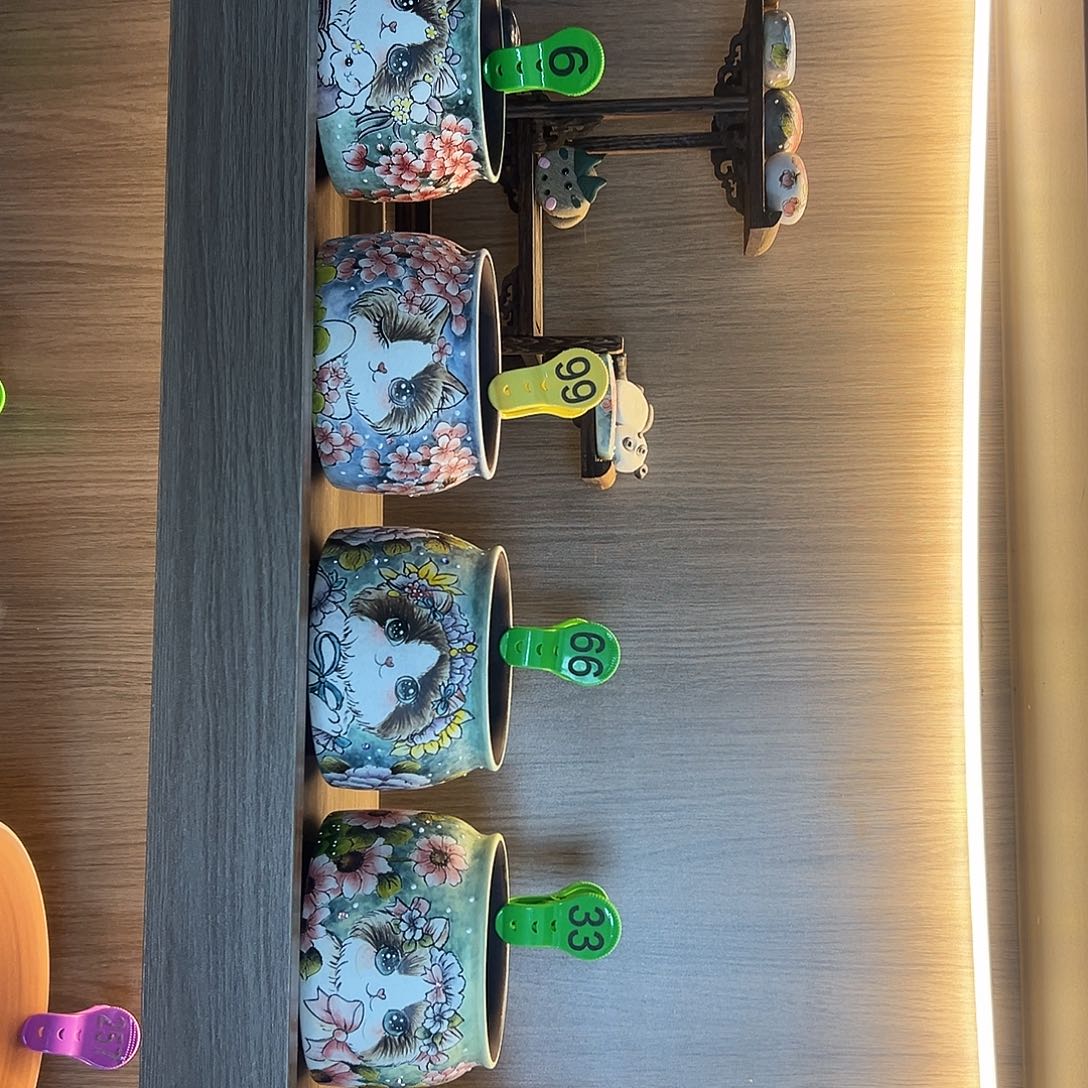 精工陶瓷花盆喵喵款口10高9