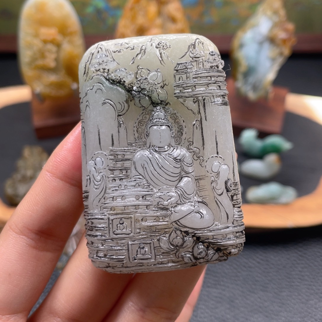 玖***玖定制翡翠未镶嵌翡翠