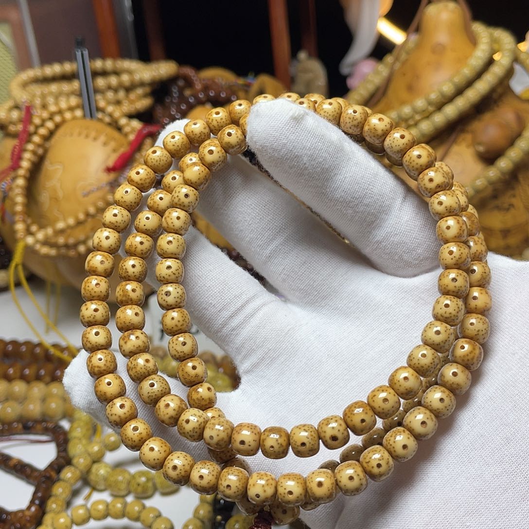 手串星月菩提7-8老型桶大眼睛金花虎皮