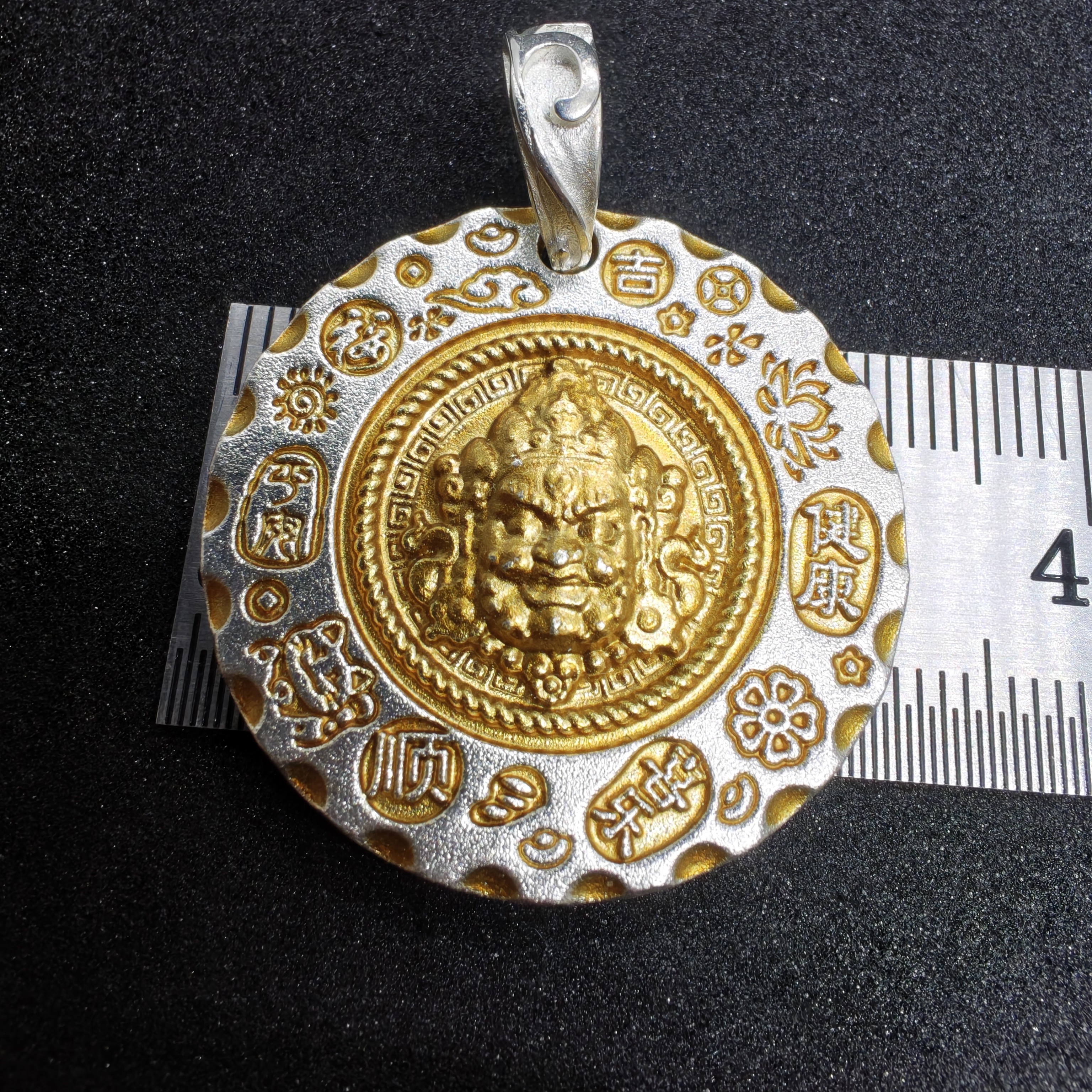 吊坠足银 纯银吊坠，999足银，黄财神喵金版本。11克