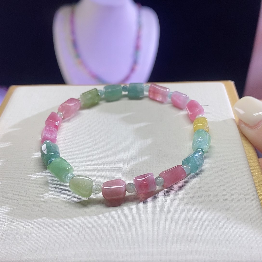 碧玺手链未镶嵌随形