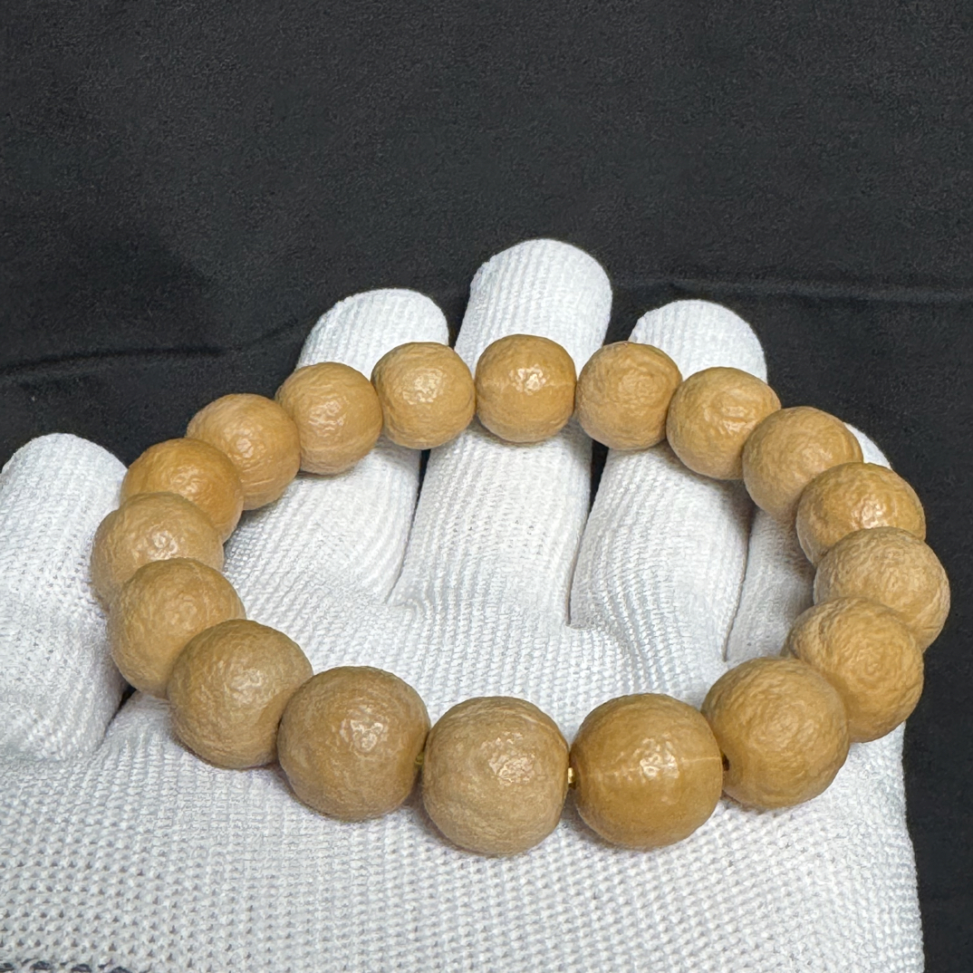 【尊佑文玩】微微瑕13+小青柑猴头文玩手串