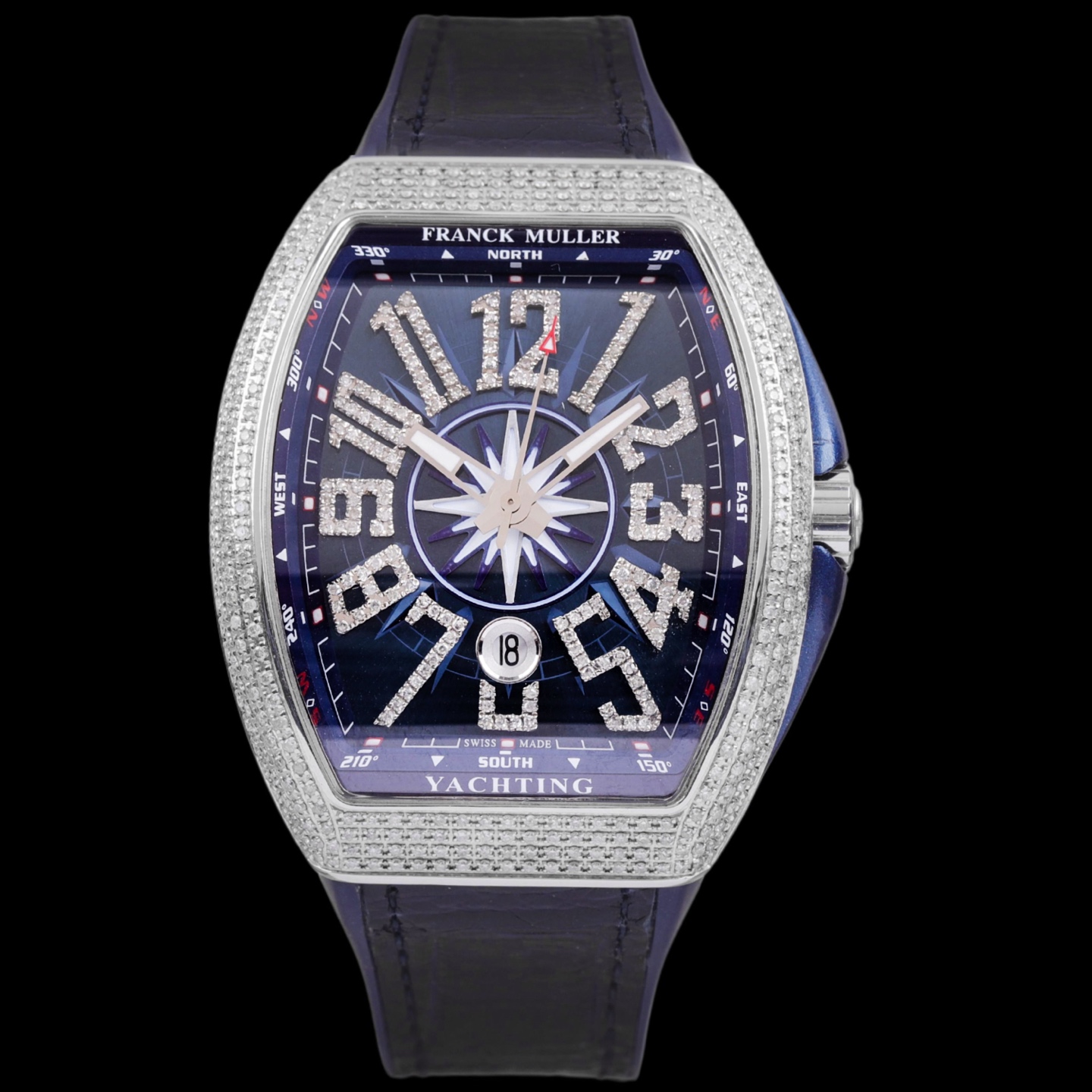 99新 Franck Muller/法兰克穆勒 S/V45后钻/未使用全套/44×53.7mm