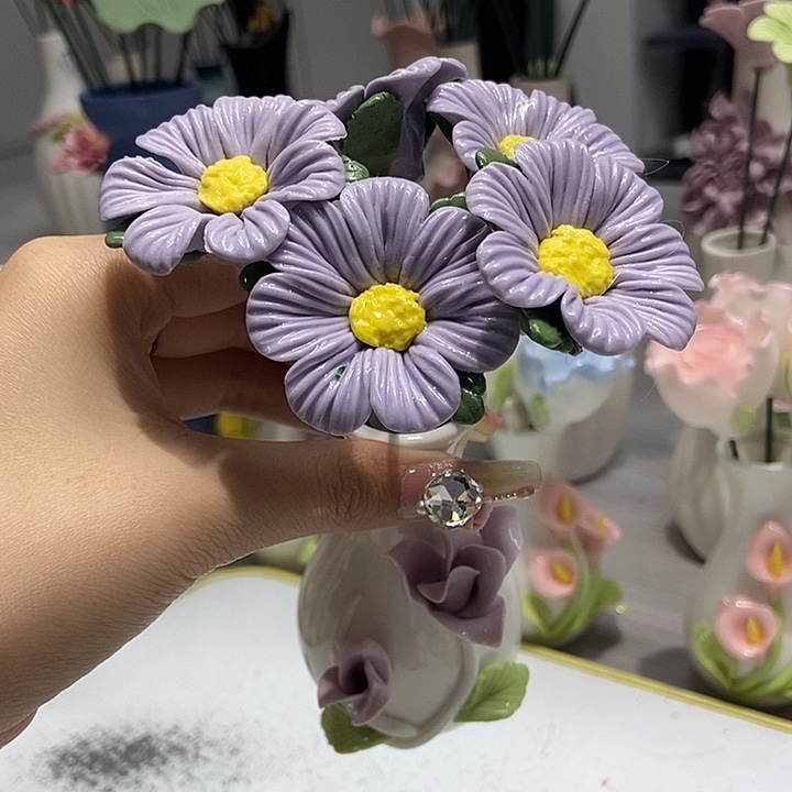 陶瓷纯手工捏花设计