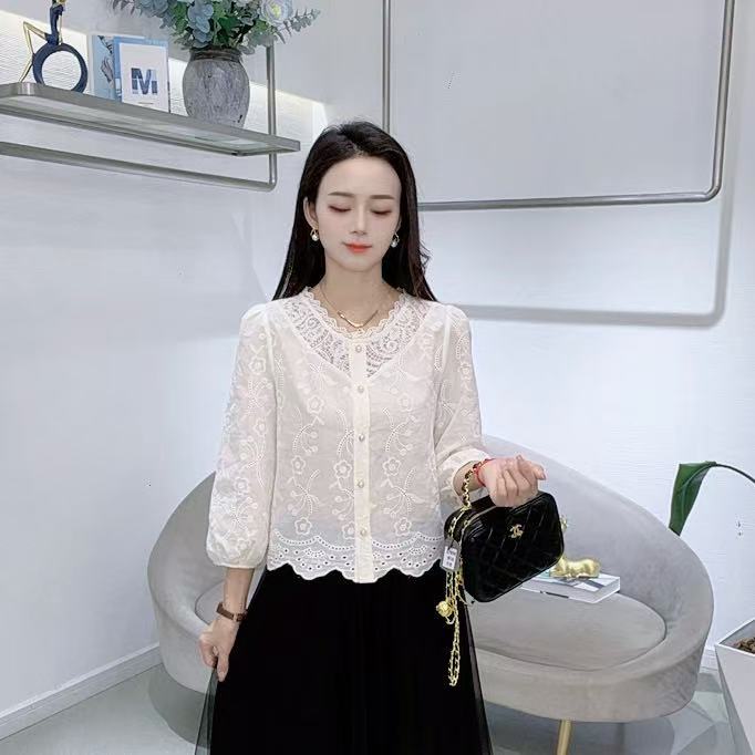 A8775时尚衬衫女秋季新款洋气显瘦减龄设计感上衣