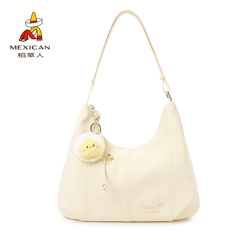 稻草人25新款托特包斜挎包手机袋女士韩版纯色耐刮时尚休闲