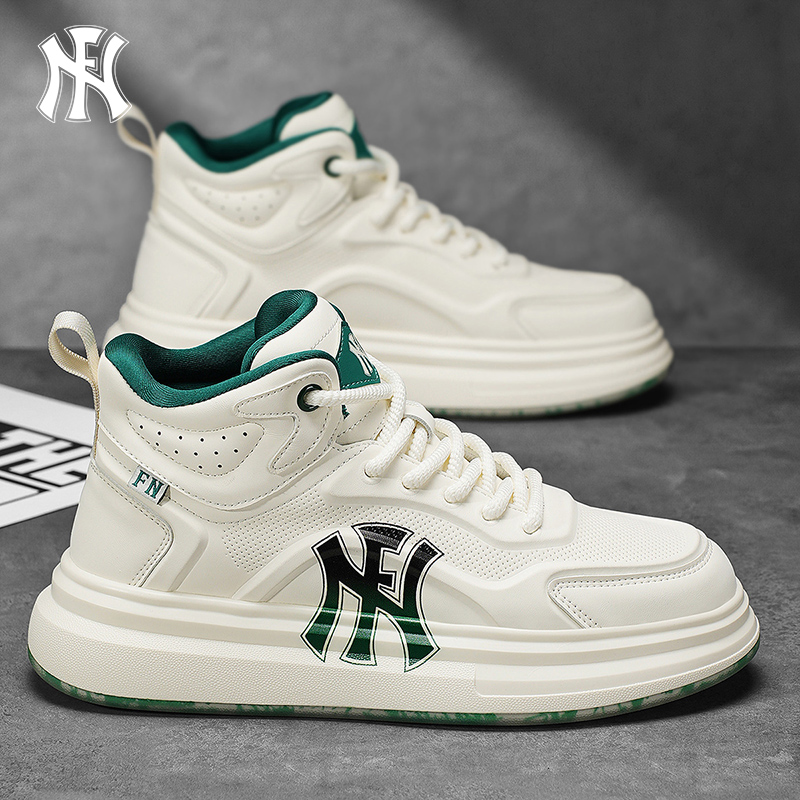 FN高帮鞋男款2025秋新款爆款板鞋面包潮牌高级增高网红时尚休闲鞋