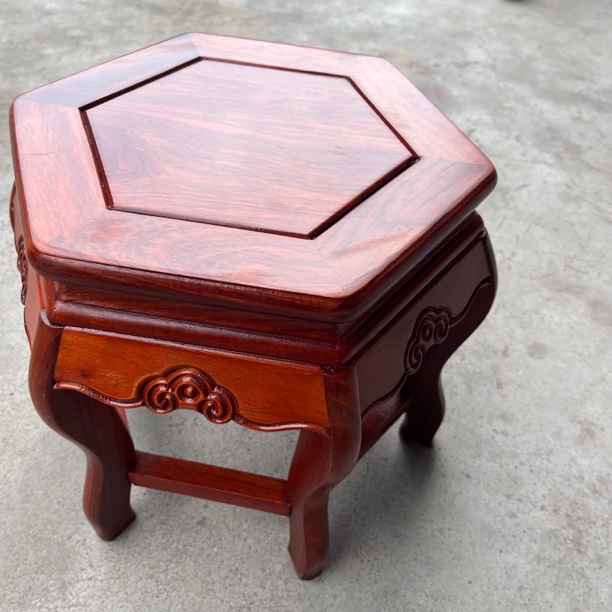 刺猬紫檀六角櫈多功能小凳子