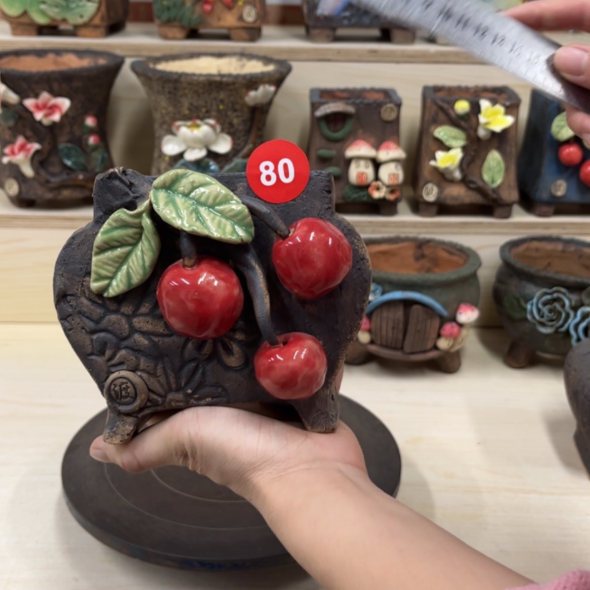 【闪购商品】紫砂花盆80号内口9×8外高12