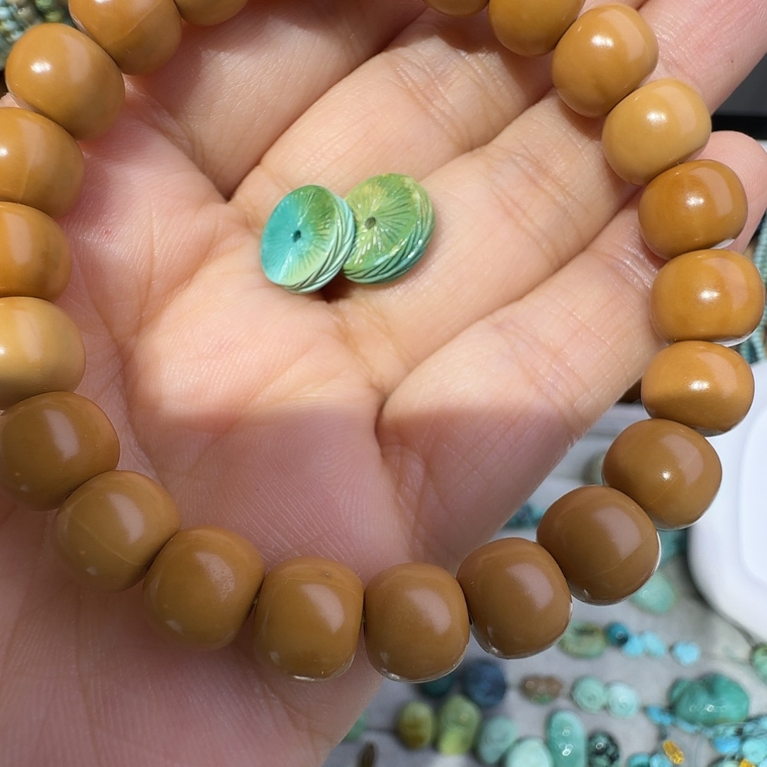 衤***褚猴头核桃手串猴头