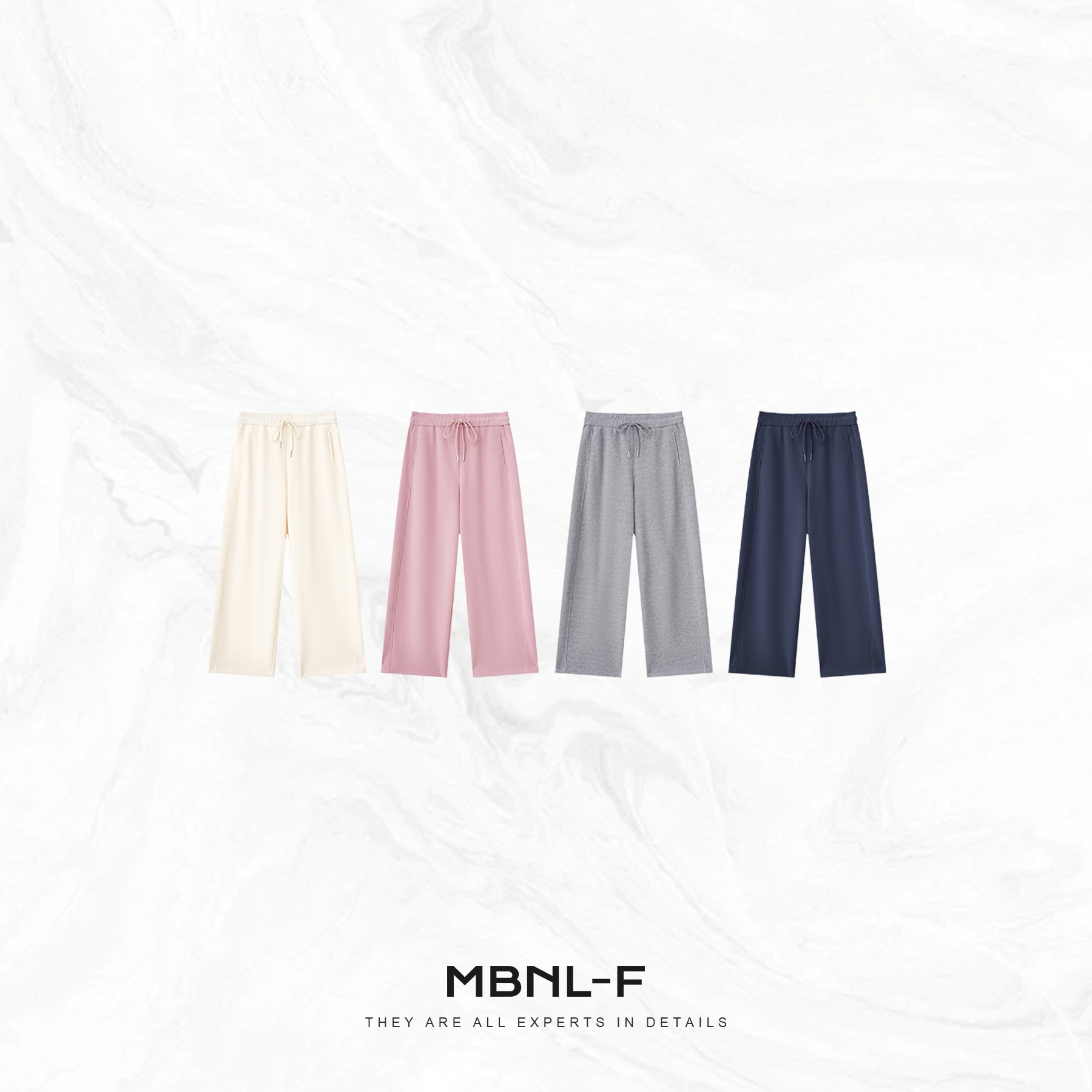 MBNL-F "四色卫裤" 高定奥粒绒松弛慵懒阔腿卫裤 秦磊XM-XKZ9762