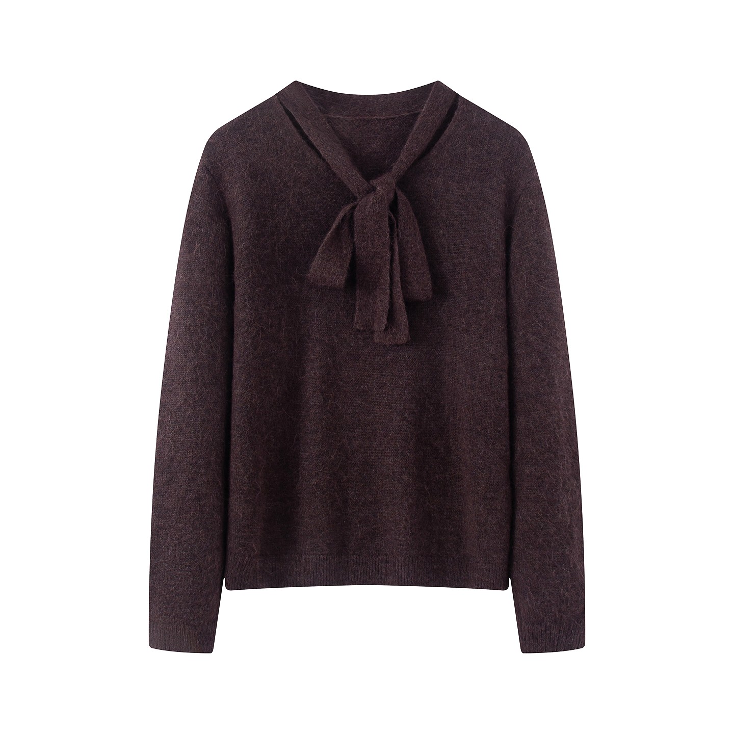 迪家学院风女圆领毛针织衫甜美显瘦针织开衫纯色女装休闲百搭7117