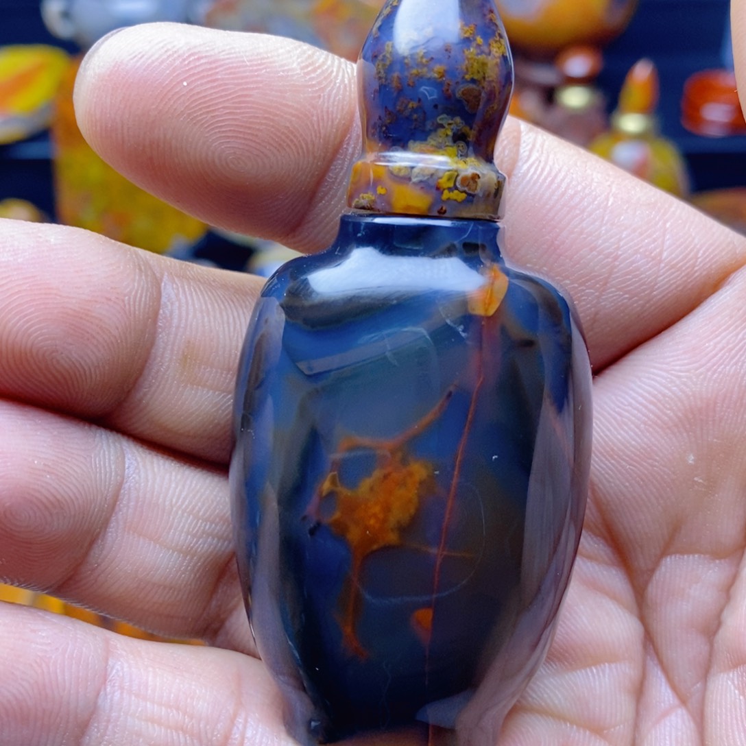 冂***口玛瑙/玉髓未镶嵌手把件