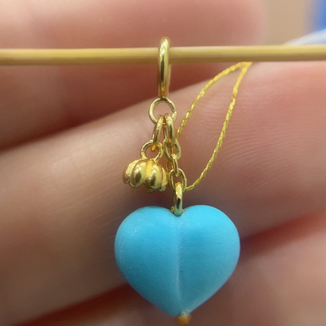 绿松石18K金镶嵌珠宝奇石