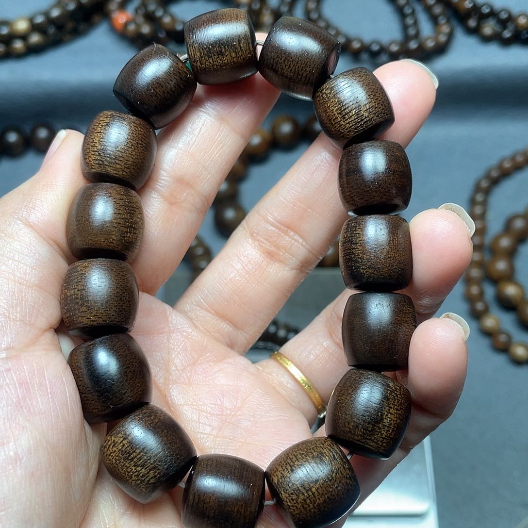 沉香手串用****5芽庄白棋1.4