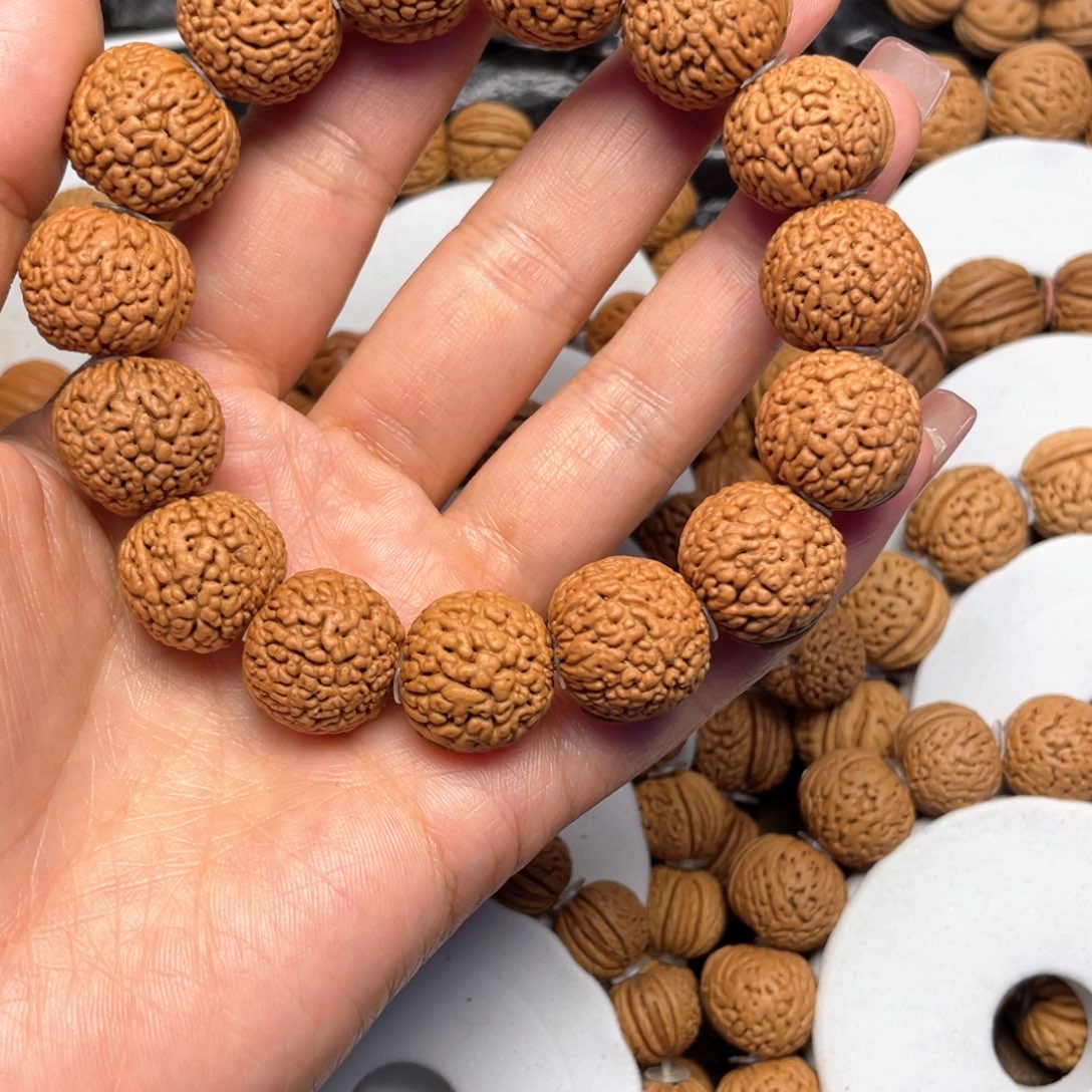 桃木桃核手串18+龙鳞苹果