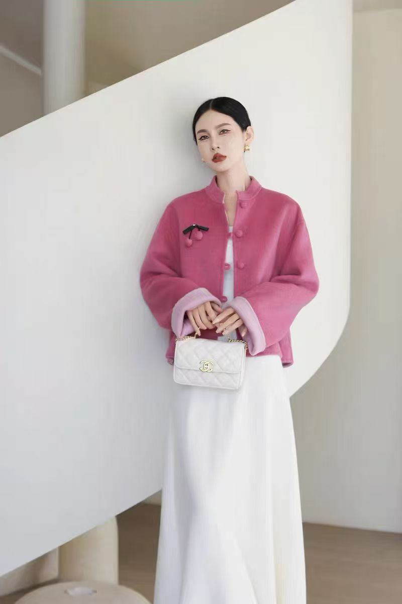 ZH K15489新款高端樱桃点缀大衣