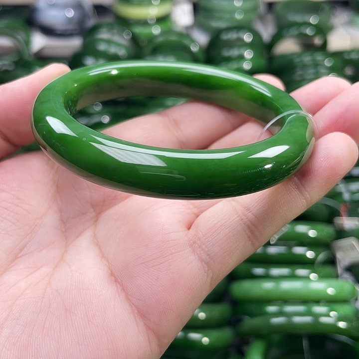 未镶嵌手镯和田玉（碧玉）夜*黑