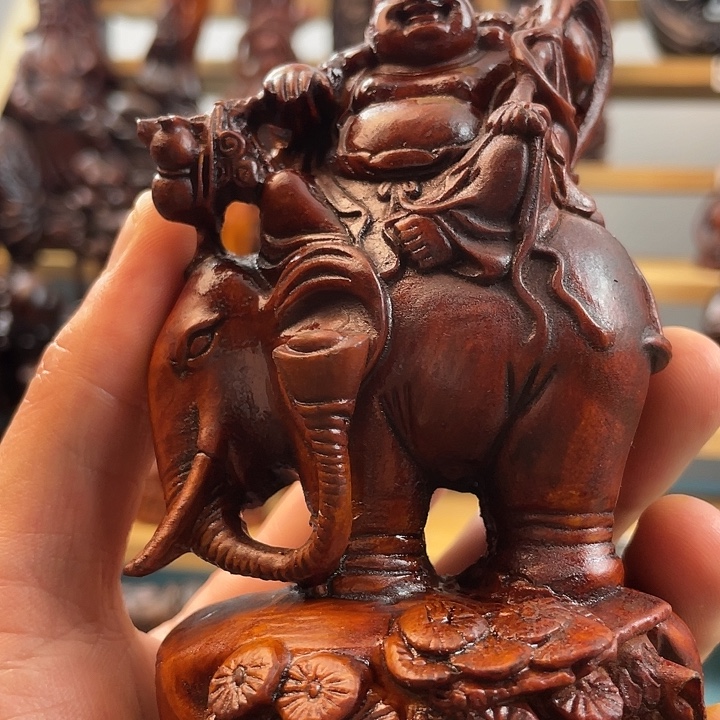 来***哟木木质雕刻摆件123456