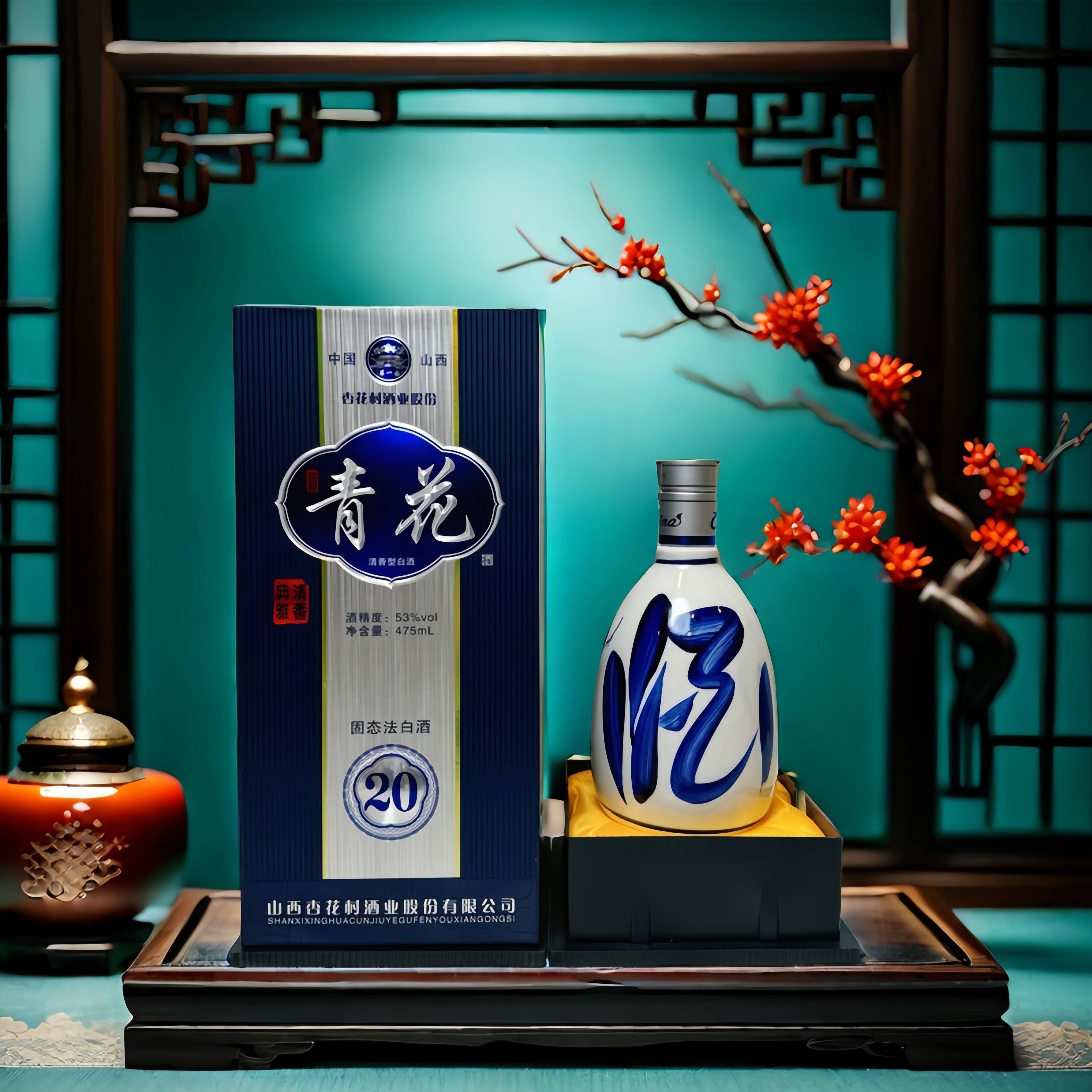 第一园宫窑【青花20】 整箱杏花村股份有限公司 清香型53%Vol475ml
