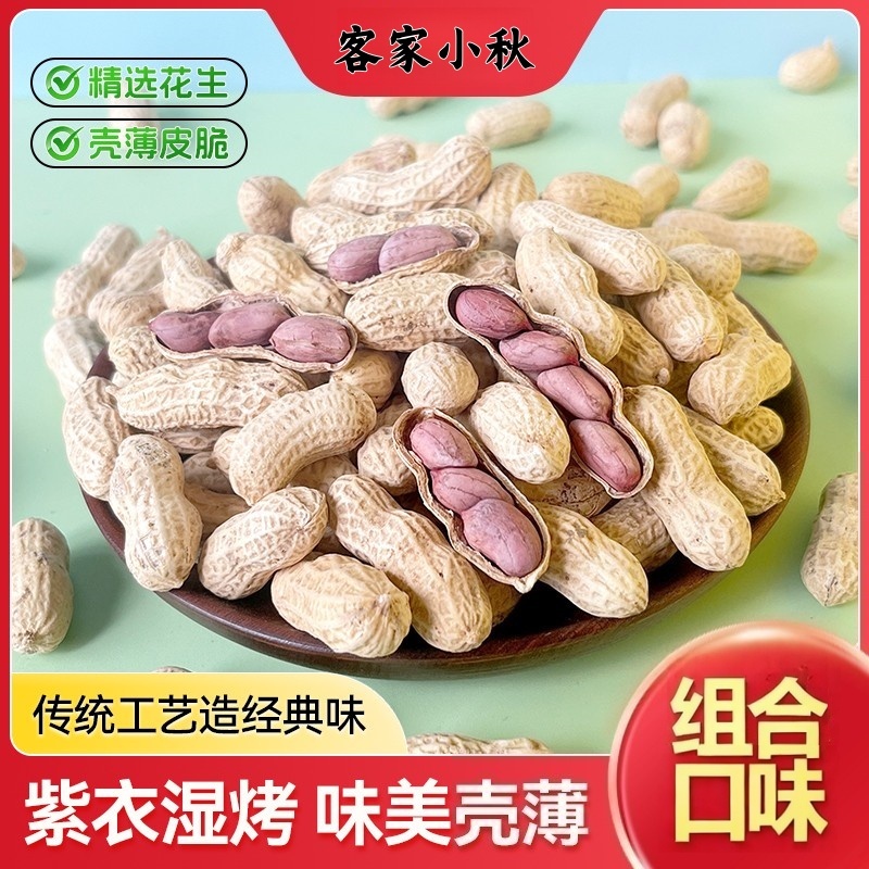 龙岩湿烤红衣紫衣花生咸香酥脆五香蒜香粒粒入味水煮坚果炒货特产