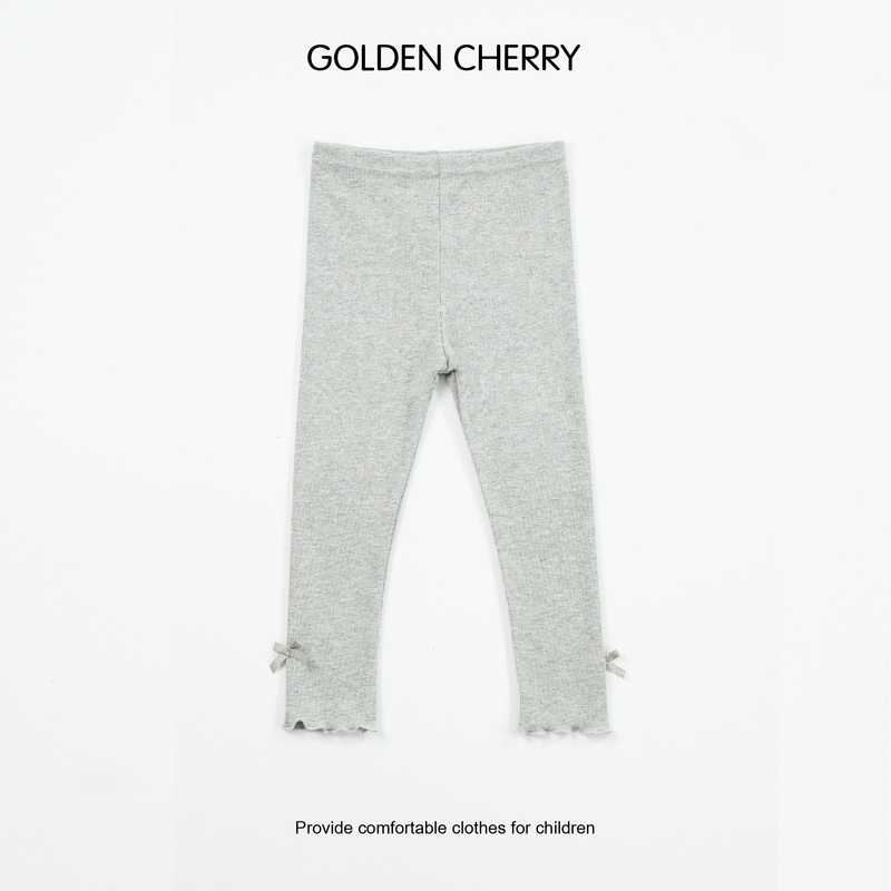 【金樱桃Golden cherry】小童双蝴蝶结亲肤花边打底裤MC-CPD02