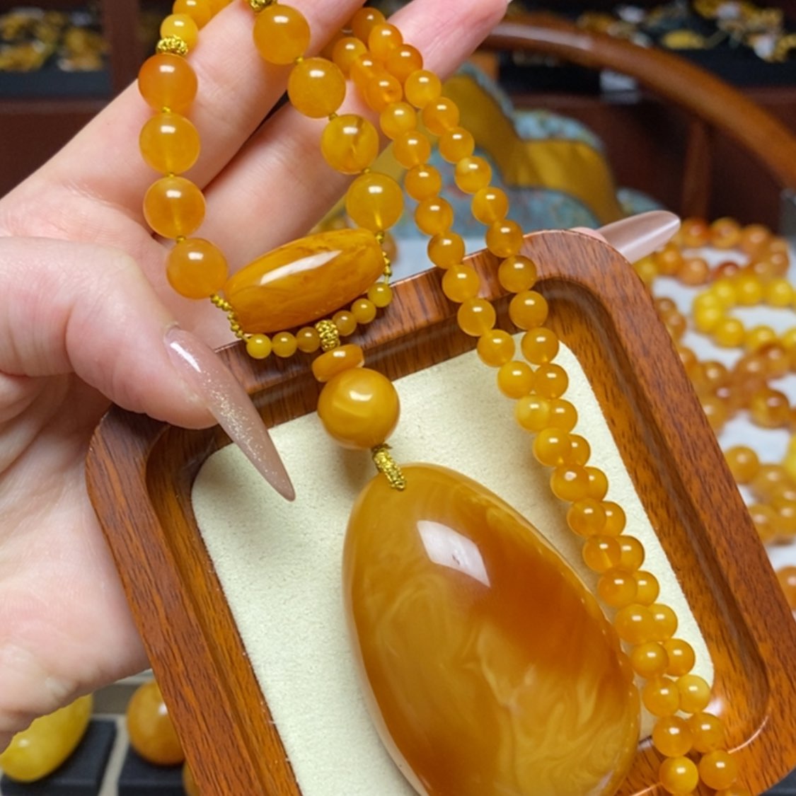 【闪购商品】蜜蜡颈饰未镶嵌项链