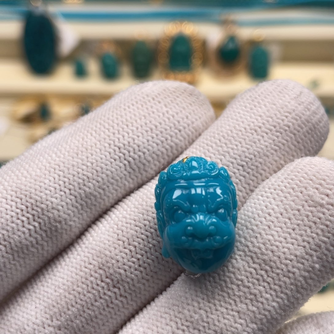 未镶嵌绿松石珠宝奇石12.8mm