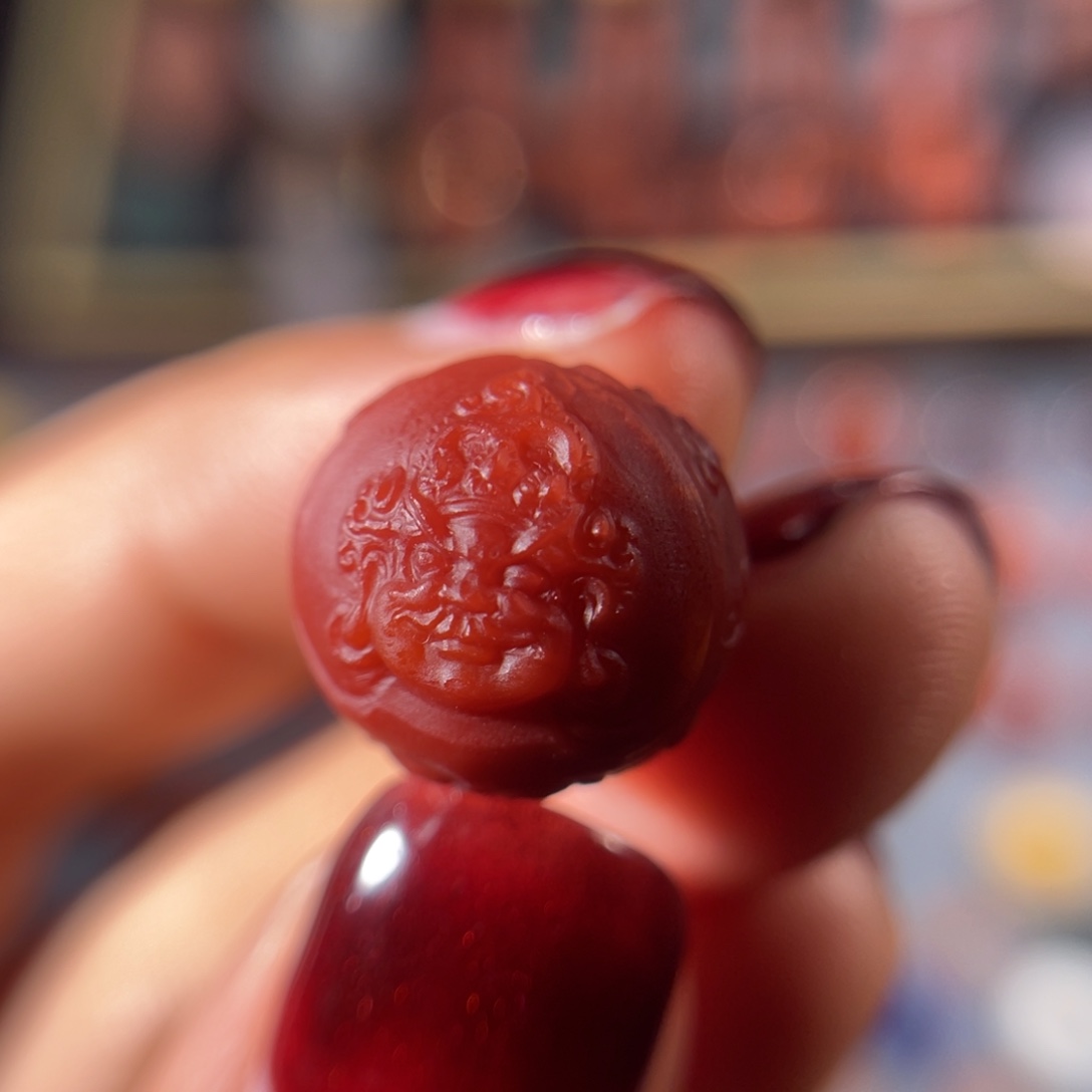 南红玛瑙官坡黄财珠14.5未镶嵌