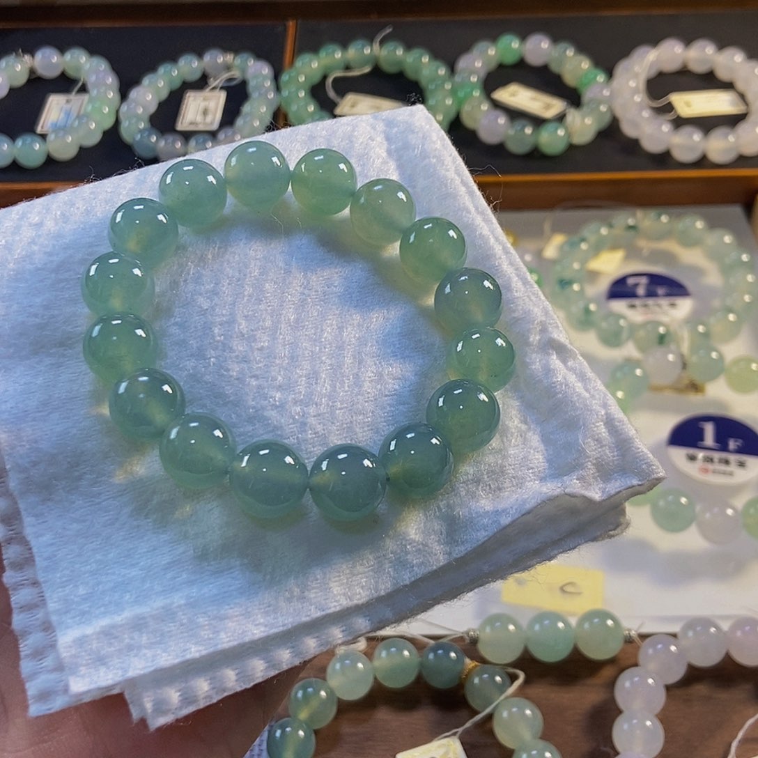 _***急定制翡翠未镶嵌翡翠手串