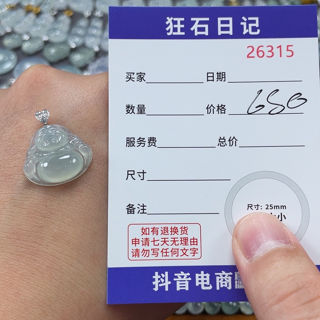 可****翡翠18K金镶嵌颈饰