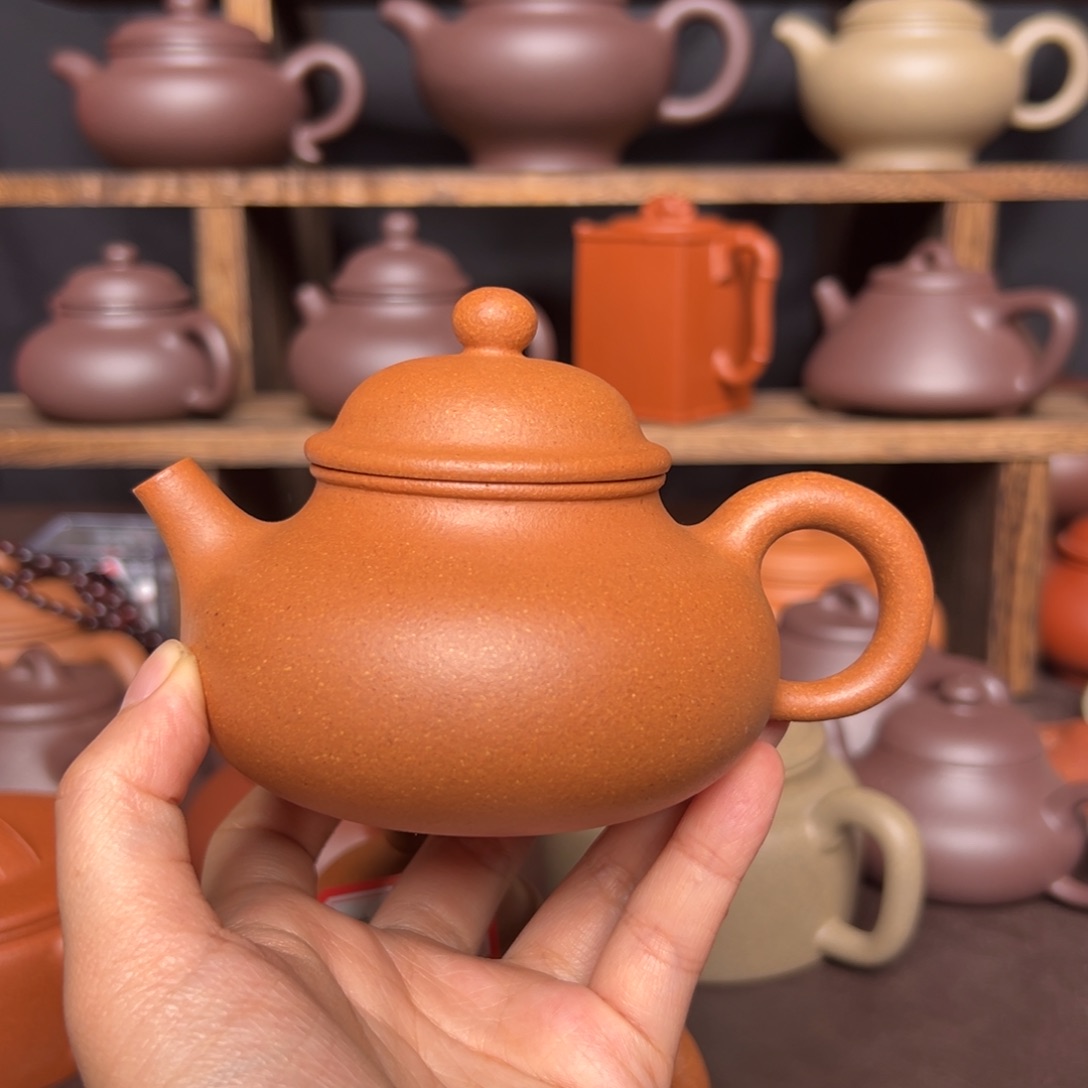 东****茶壶紫砂微瑕青段电窑容天180毫升