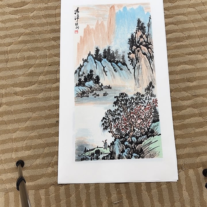 国画花鸟等多种鸟类的栖息
