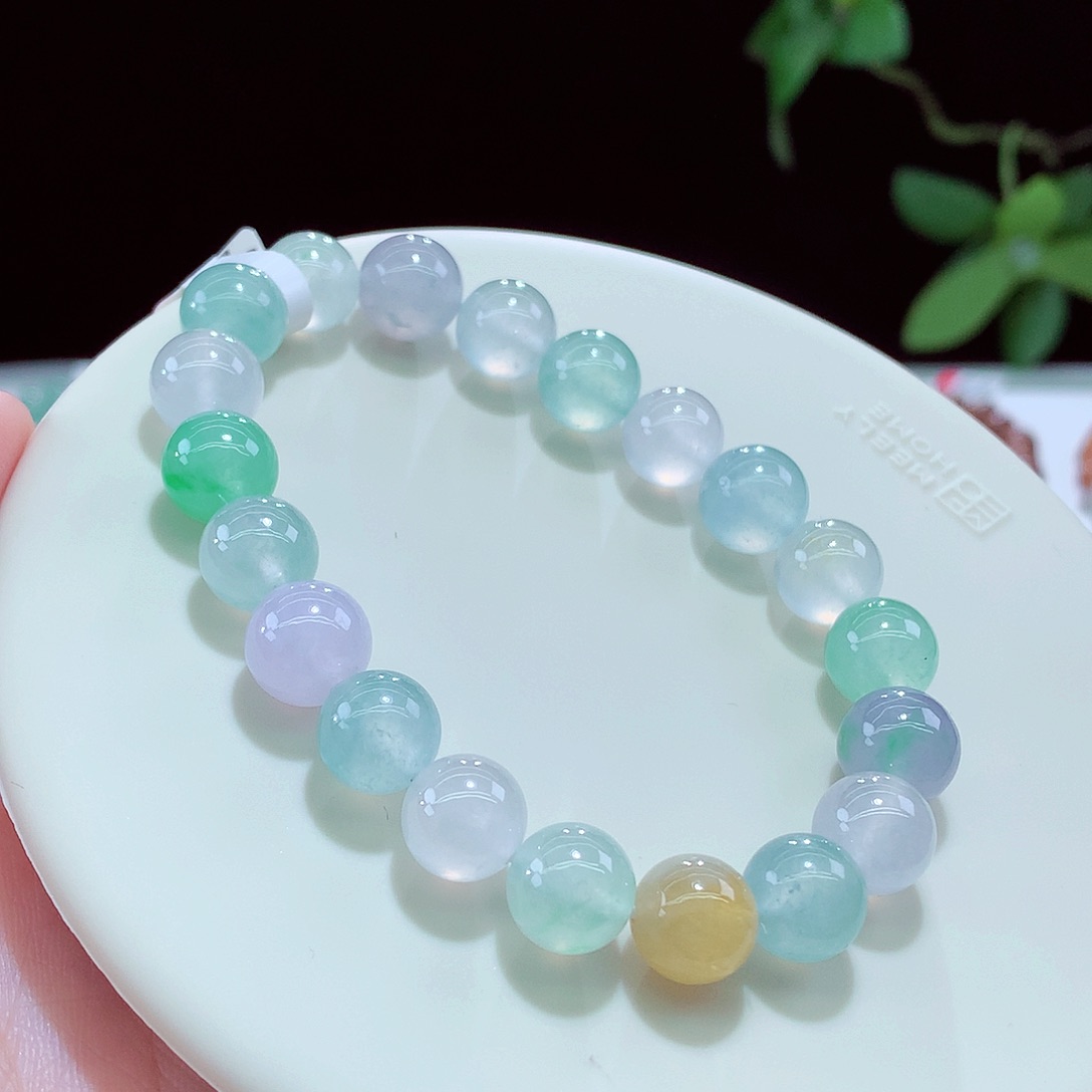 未镶嵌手链翡翠马卡龙卡10mm